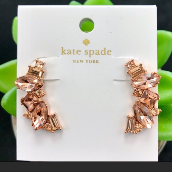 kate spade Jewelry - Kate Spade Rose Gold light peach earrings